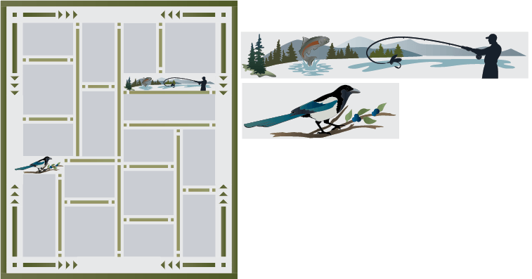 Alaska Quilter's 2026 Shop Hop Magpie and Finishing Kit 80” x 94”
