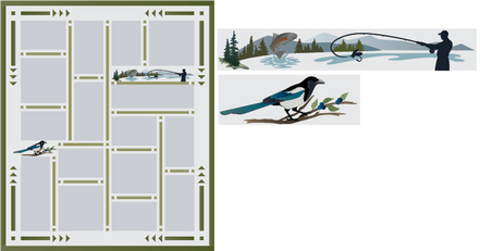 Alaska Quilter's 2026 Shop Hop Magpie and Finishing Kit 80” x 94”