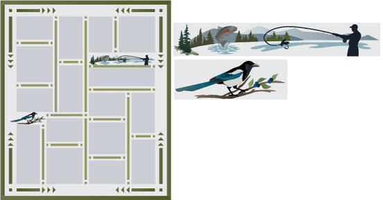 Alaska Quilter's 2026 Shop Hop Magpie and Finishing Kit 80” x 94”