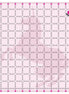 Pink grid ruler with measurement markings on a pink background