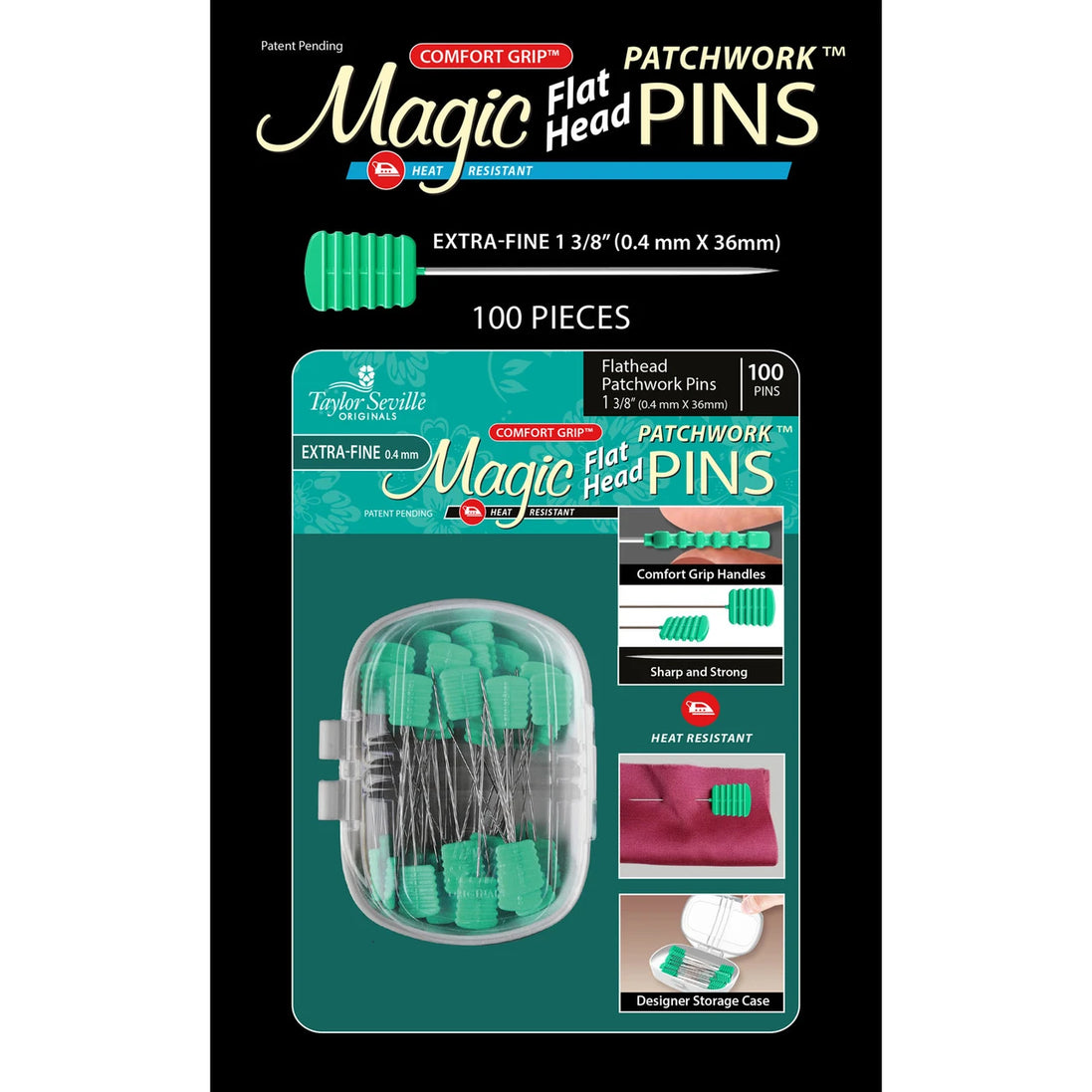 Magic Pins Flathead Patchwork Extra Fine 100pc