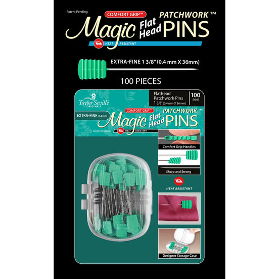 Magic Pins Flathead Patchwork Extra Fine 100pc