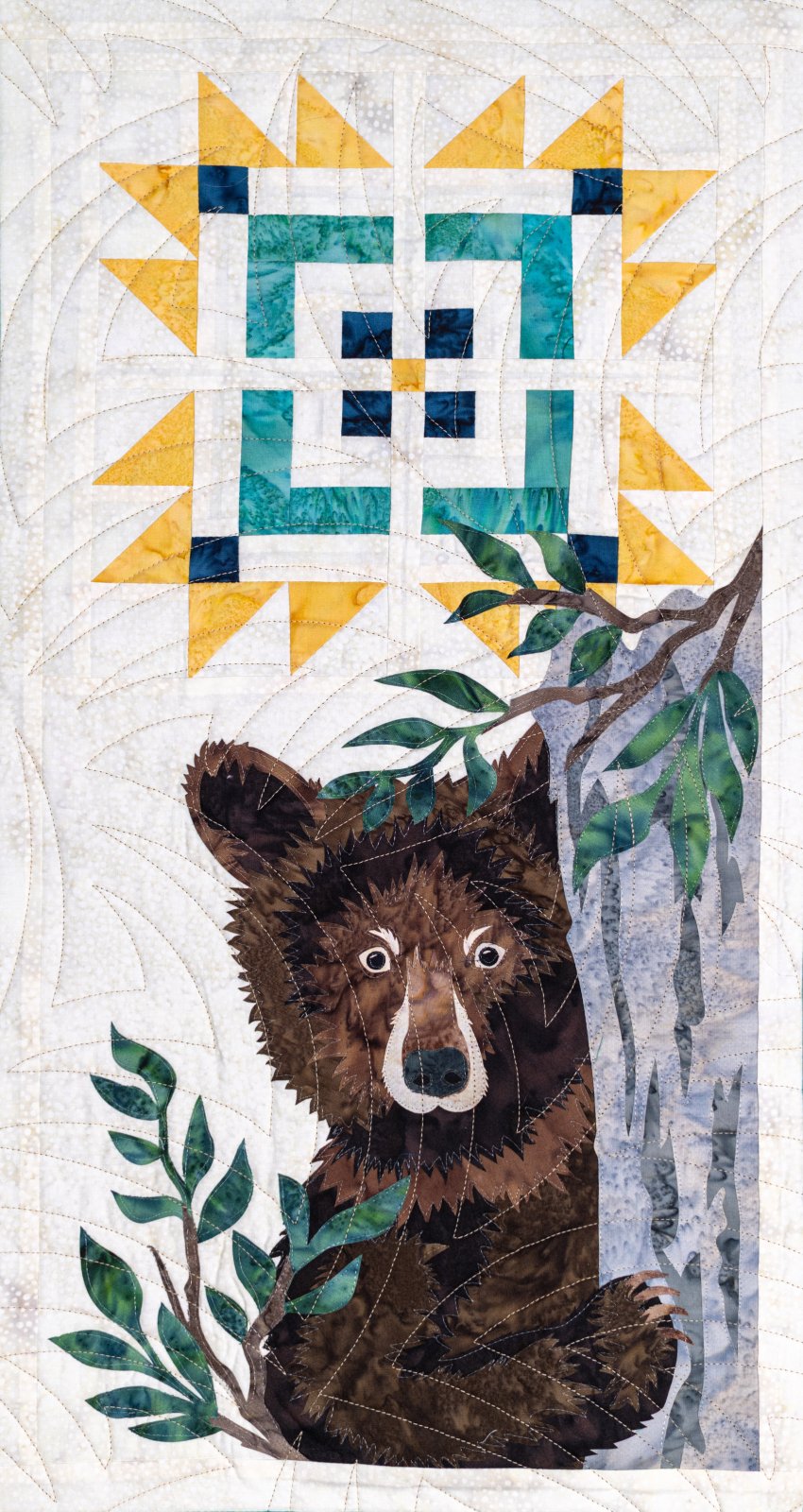 Alaska Quilter's Shop Hop 2026- True North- Bear Cub block kit 11"x22"