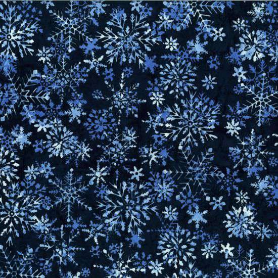 Hoffman Bali Batik Snowflake Midnight