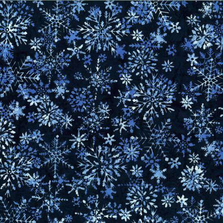 Hoffman Bali Batik Snowflake Midnight