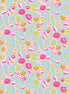 Colorful floral pattern on a pink background