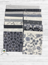 Black and White Botanicals: 19 Fat Quarters
