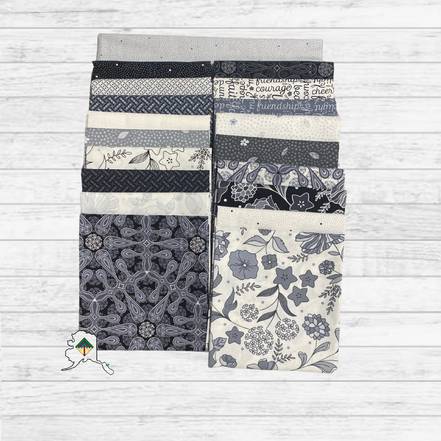 Black and White Botanicals: 19 Fat Quarters