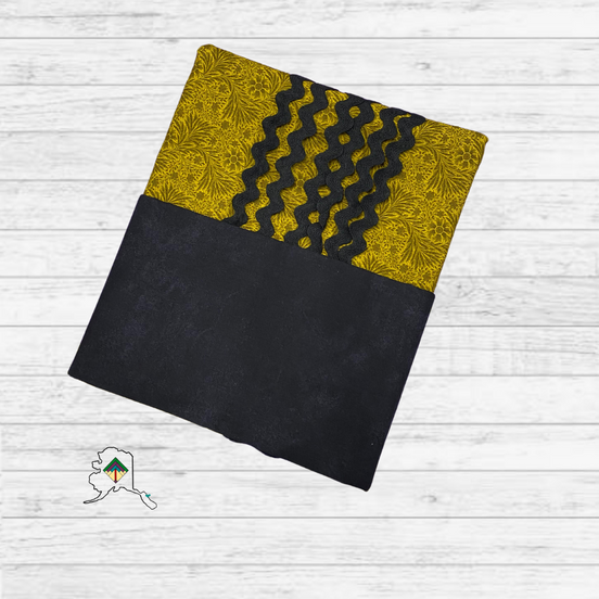 Kuspuk Fabric Kit 3-yds Plus -dark wheat with black trim