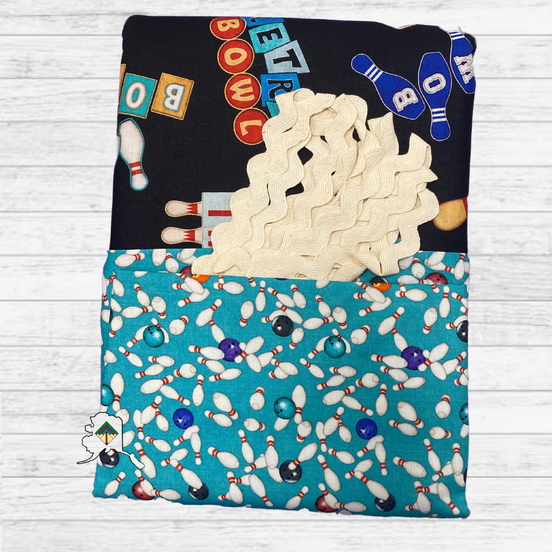 Kuspuk Fabric Kit 5-yds Plus - Black Bowling/Teal Bowling/Cream