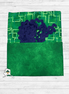 Kuspuk Fabric Kit 3-yds Plus - Green Geometric/Green/Navy Trim