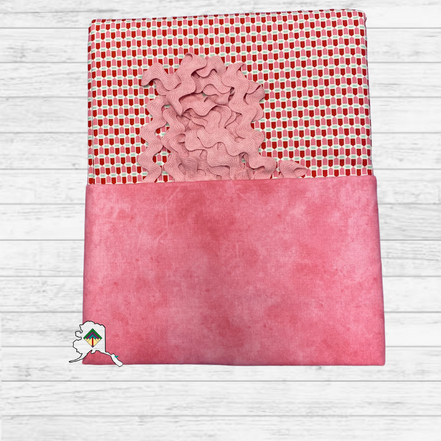 Kuspuk Fabric Kit 3-yds Plus - Pink Geometric/Pink/Pink Trim