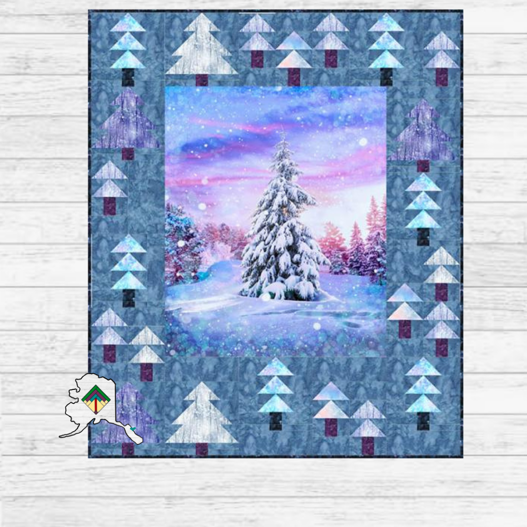 Blissful Winter Quilt Kit 60" by 72"