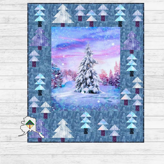 Blissful Winter Quilt Kit 60" by 72"