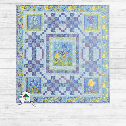 Iris Chain Quilt Kit 61" x 65"