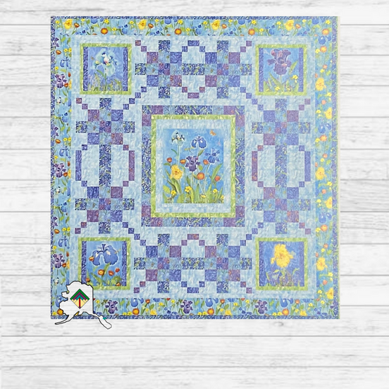 Iris Chain Quilt Kit 61" x 65"