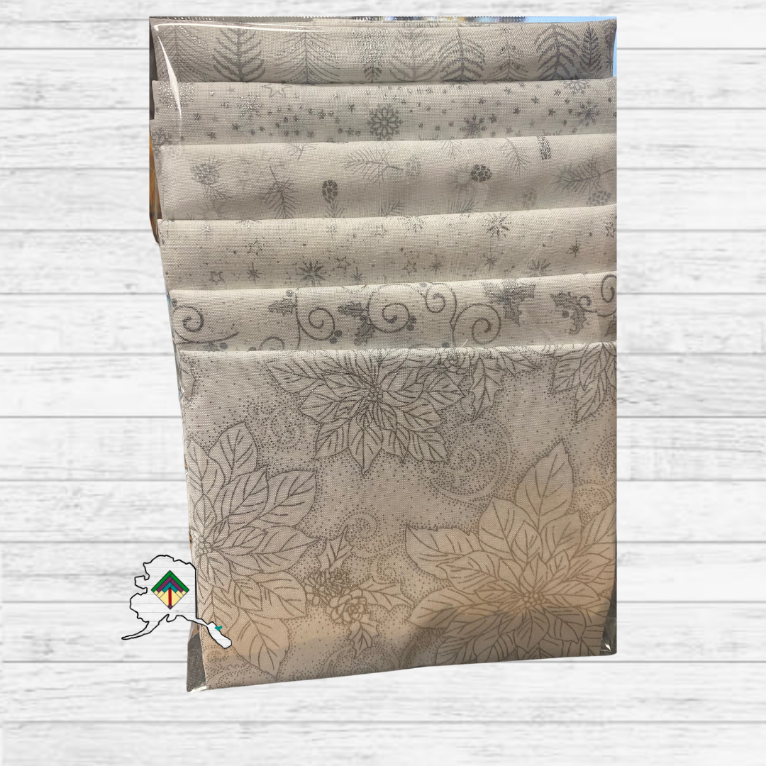 Christmas Whites/Silvers 6 FQ Bundle