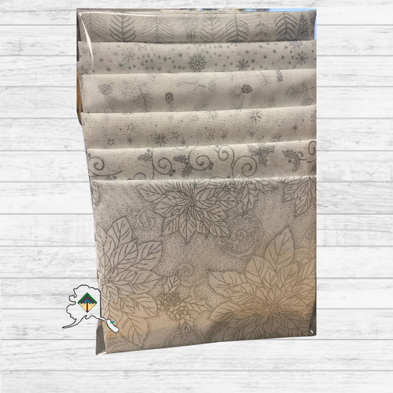 Christmas Whites/Silvers 6 FQ Bundle