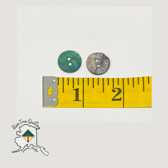 Green Glitter Buttons