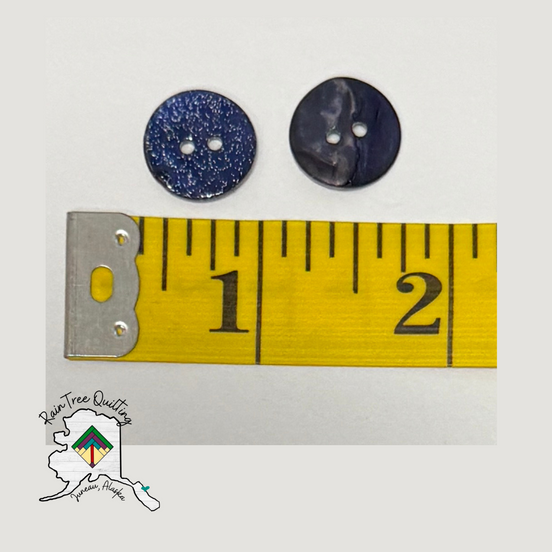 Blue Glitter Buttons