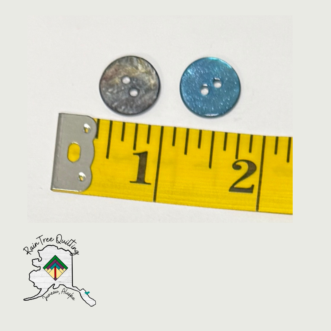 Teal Glitter Buttons