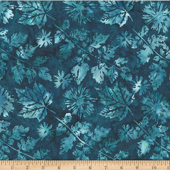 Bali Batik Veined Leaves Moonstruck