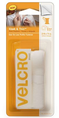 VELCRO (R) BRAND Sew On 3ft x 3/4in tape White