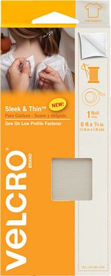 VELCRO Brand Sew On 6ft x 3/4 in tape White