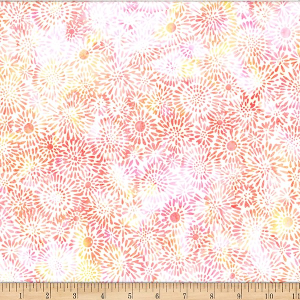 Bali Batik Petal Burst Creamsicle
