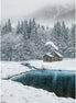 Off The Grid Panel Winter Cabin 31"x42"