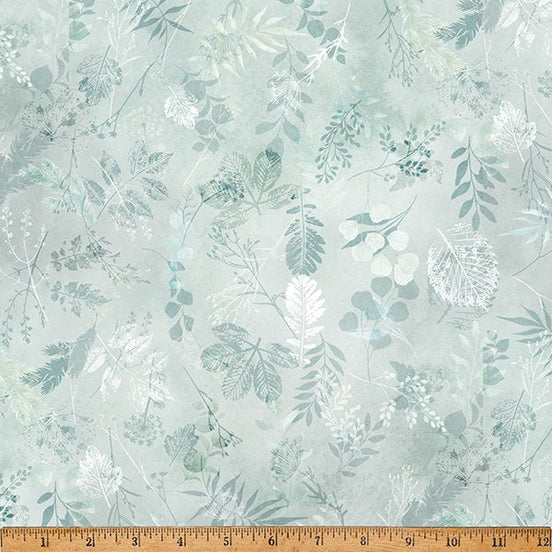 Hoffman Spectrum Print Tree Line Leaves Mist