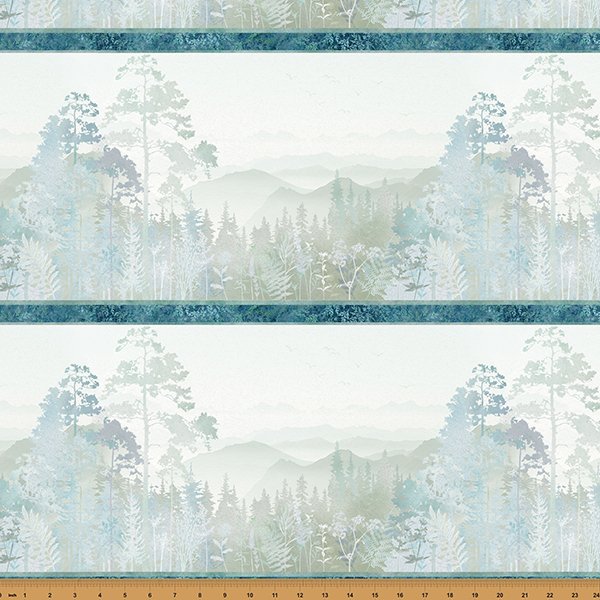 Hoffman Spectrum Print Tree Line Stripe Mist
