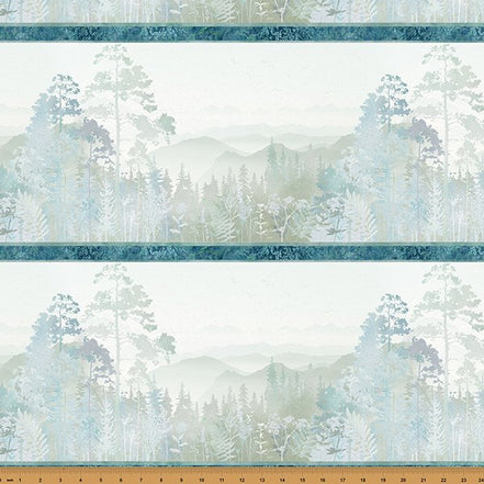 Hoffman Spectrum Print Tree Line Stripe Mist