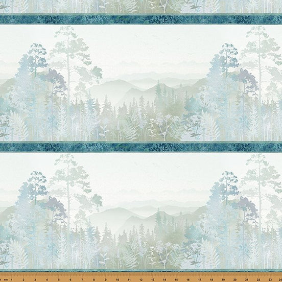 Hoffman Spectrum Print Tree Line Stripe Mist