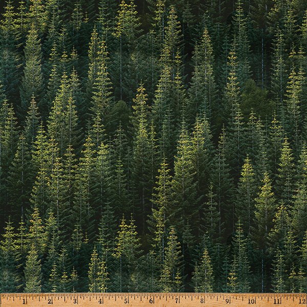 Hoffman Spectrum Print Off The Grid Green