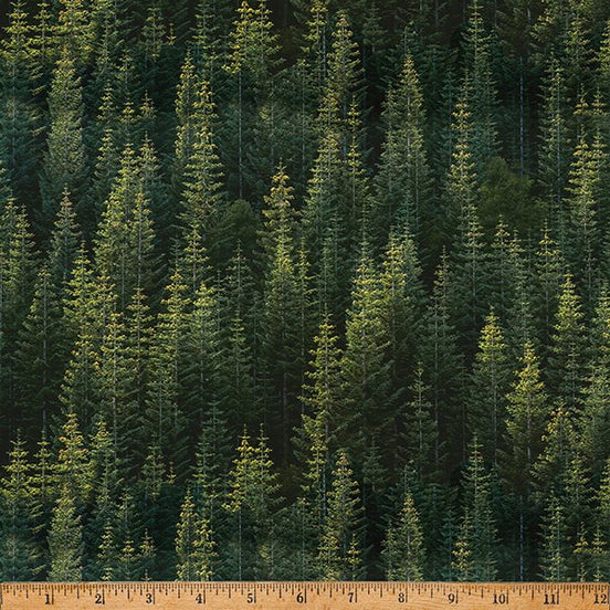 Hoffman Spectrum Print Off The Grid Green
