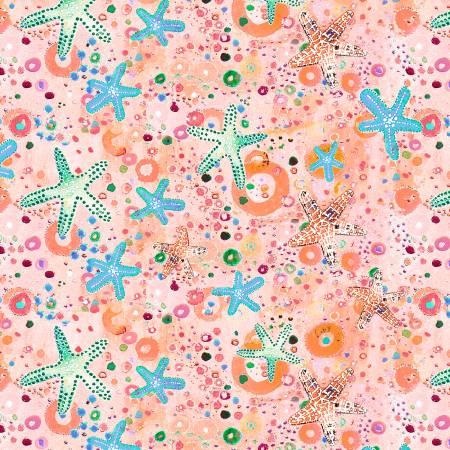 Wild Waters Starfish Allover - Peach