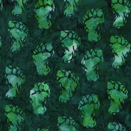 Big Foot Footprint Hoffman Bali Batiks Hunter