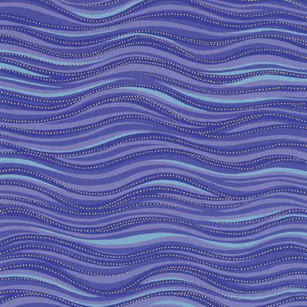 Laurel Burch Basic Dark Purple Wave Metallic