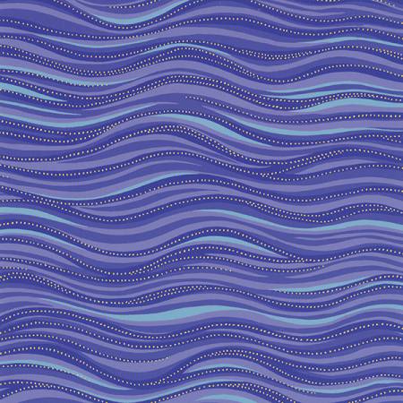 Laurel Burch Basic Dark Purple Wave Metallic
