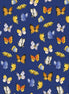 Sunflower Bouquets Digital Dk Blue Butterflies
