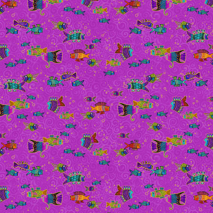 Oceania Fish Orchid Gold Metallic