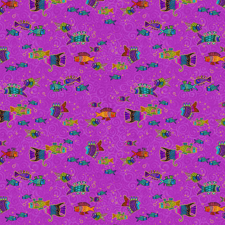 Oceania Fish Orchid Gold Metallic