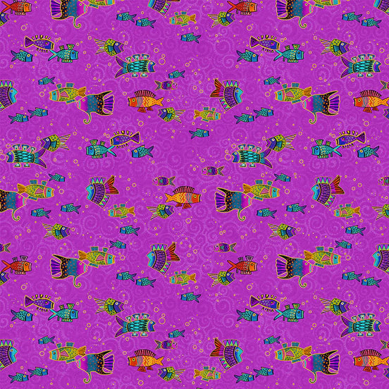 Oceania Fish Orchid Gold Metallic
