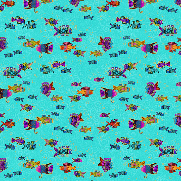 Oceania Fish Aqua Gold Metallic