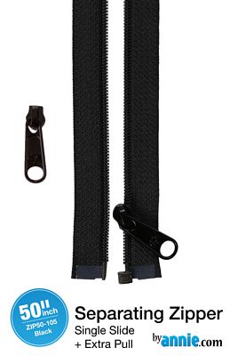 by-Annie 50in Separating Zipper Black