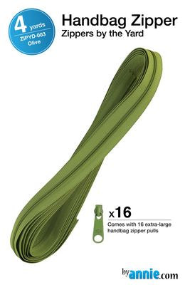 by-Annie Zipper by the Yard Olive