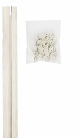 by-Annie Zipper by the Yard White