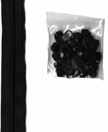 By Annie Zipper by the Yard Black