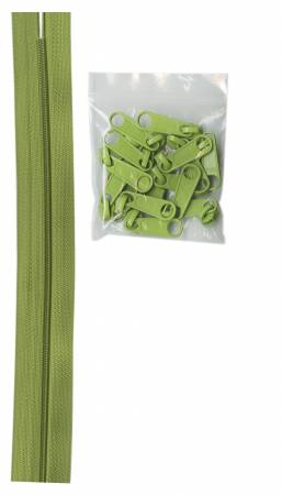 by-Annie Zipper by the Yard #200 Apple Green